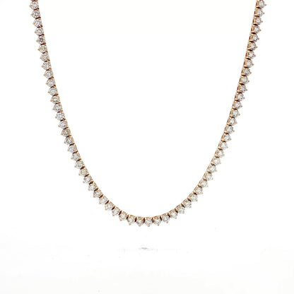 6 Carat Diamond Tennis Necklace in 14k Yellow Gold