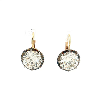 6 Carat GIA Diamond Dangle Earrings 18k/Platinum