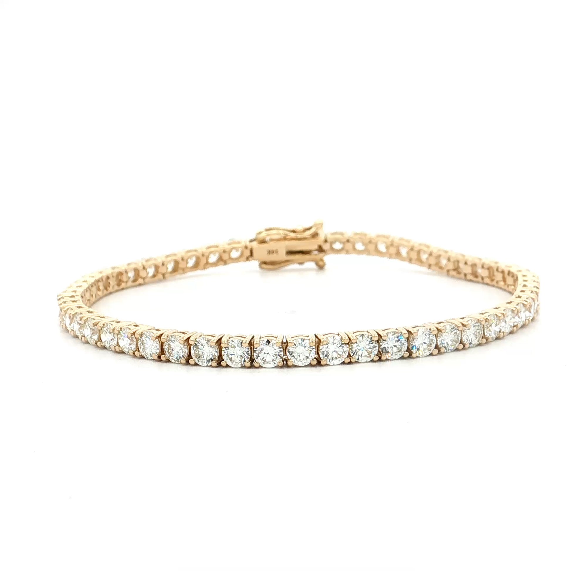 6 Carat Round Brilliant Diamond Tennis Bracelet 14k