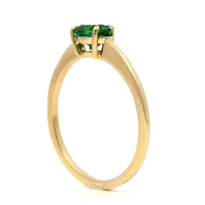 .50 Emerald Stacking Ring in 14k Yellow Gold