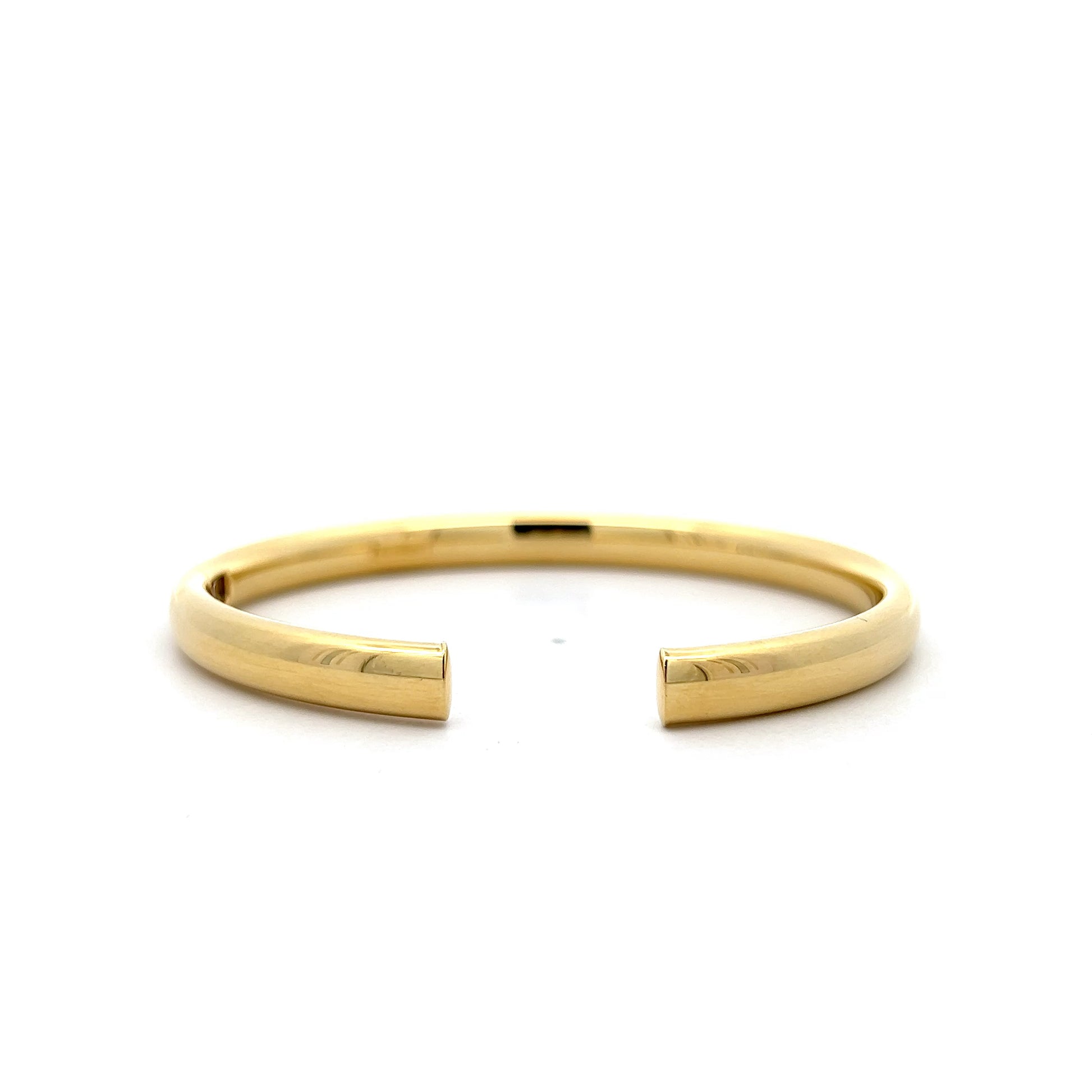 6mm Open Hinged Bangle Bracelet in 14k