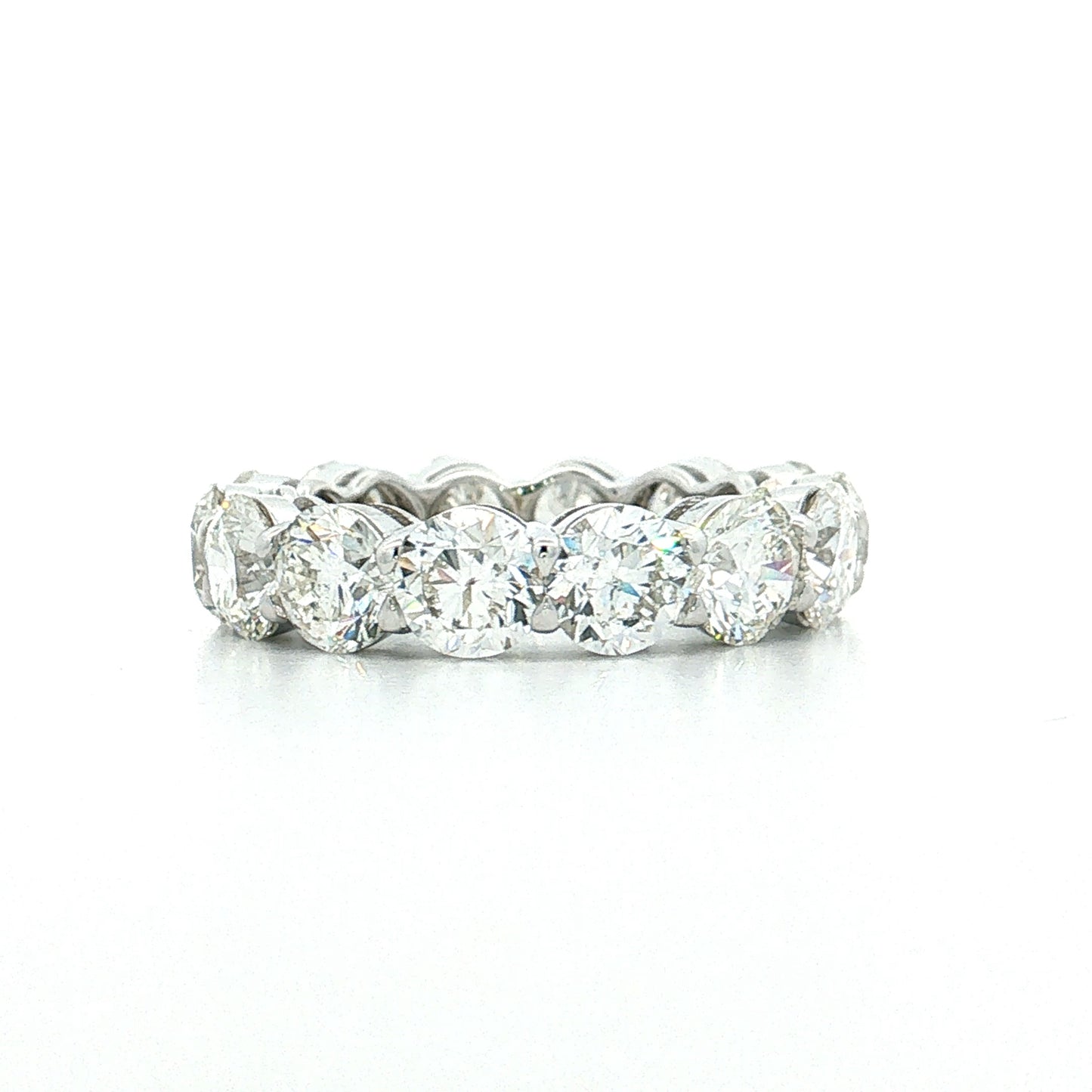 7.00 GIA Round Diamond Eternity Band 18k White Gold