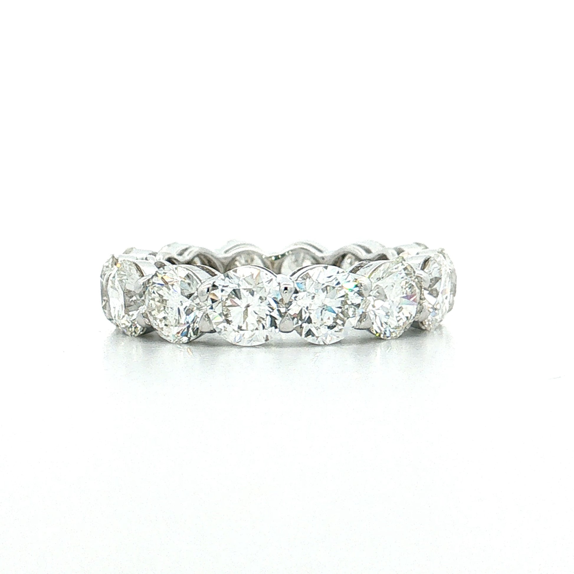 7.00 GIA Round Diamond Eternity Band 18k White Gold