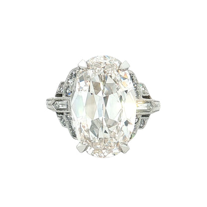 7.22 Art Deco Golconda Type IIA Diamond Engagement Ring Platinum
