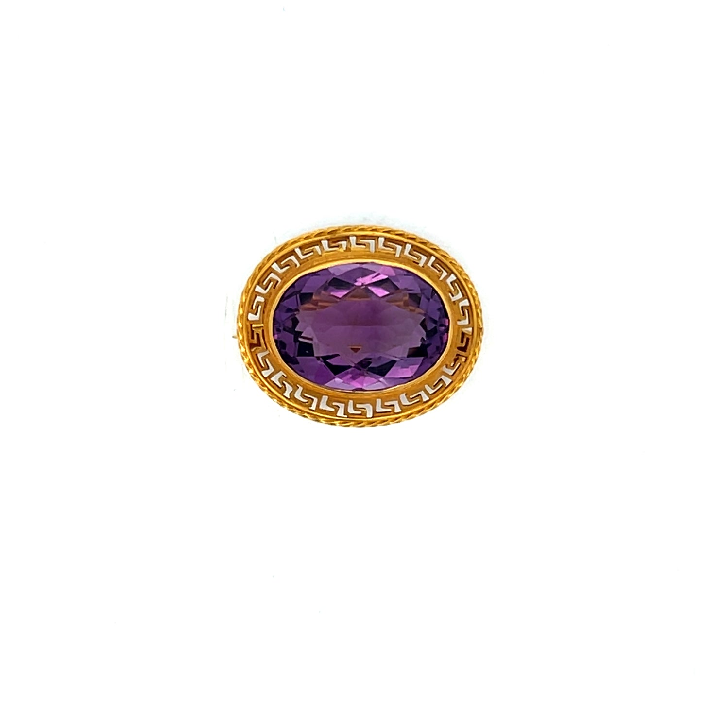 7.44 Vintage Victorian Amethyst Brooch in 14k