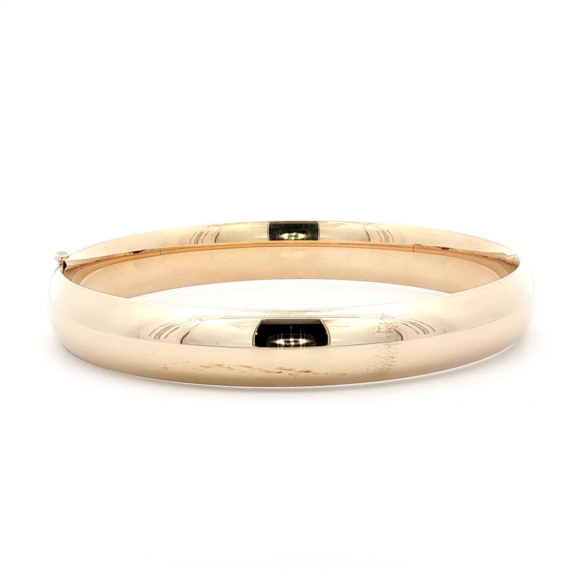 7.75" Classic Bangle Bracelet in 14k Yellow Gold