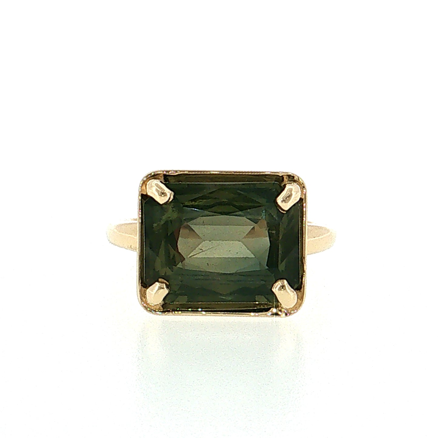 7.75 East-West Sapphire Solitaire Ring 14k