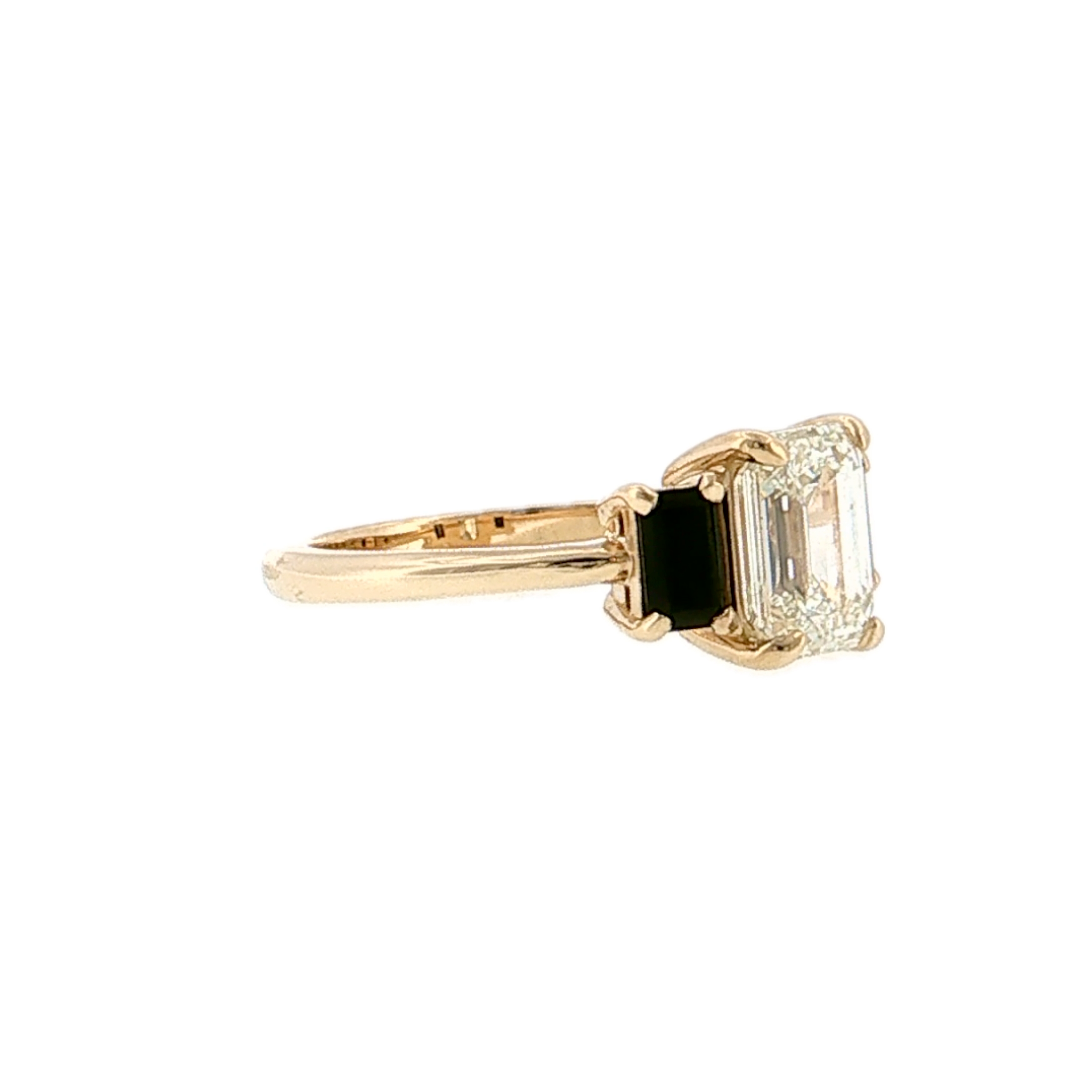2.04 Emerald Cut Diamond Engagement Ring 14k