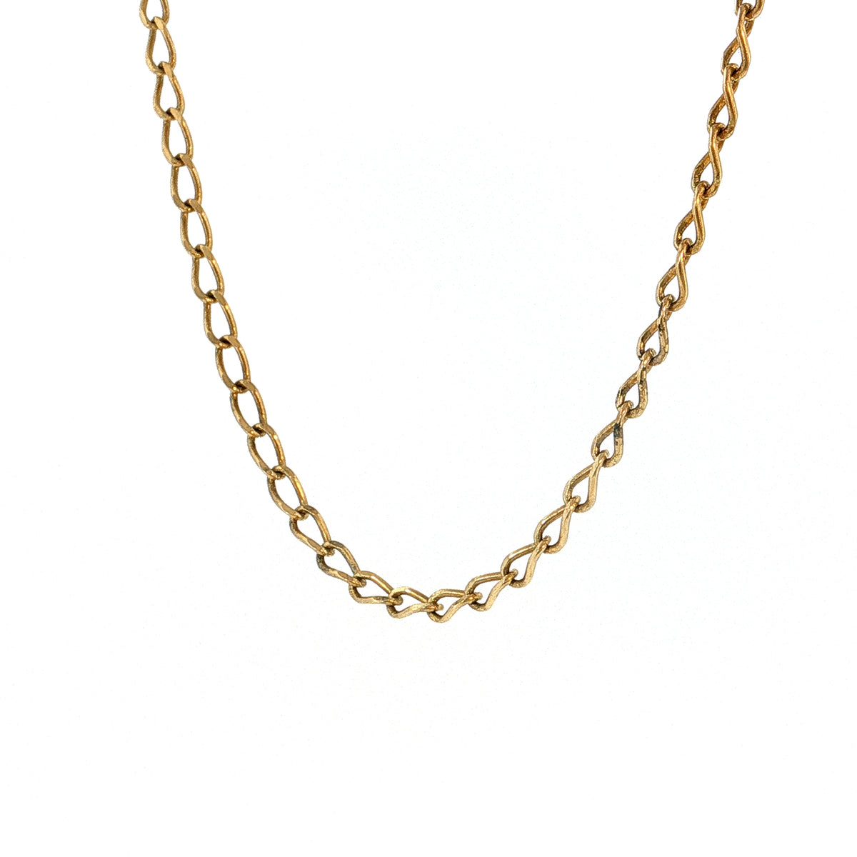 22 Inch Oval Curb Link Chain Necklace 18k Yellow Gold