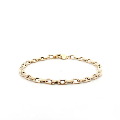 7" Oval Link Charm Bracelet in 14k Yellow Gold