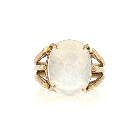 8.05 Moonstone Cocktail Ring 14k Yellow Gold