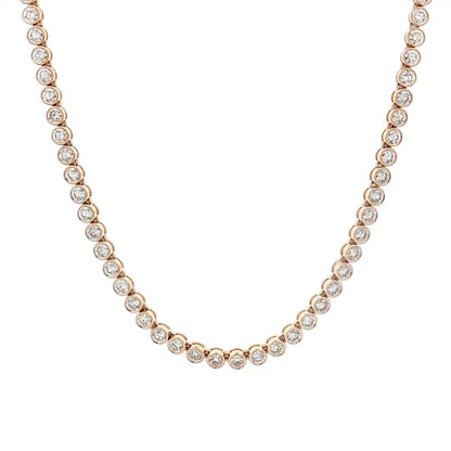 8.80 Round Diamond Tennis Necklace in 14k