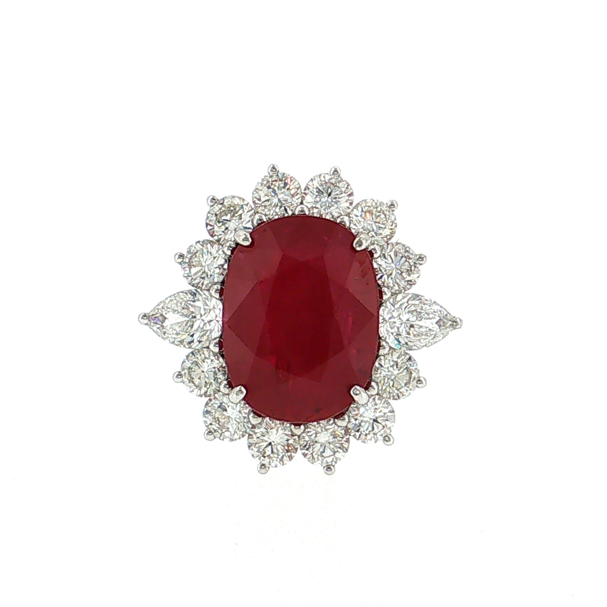 8.86 Ruby & Diamond Cocktail Ring Platinum