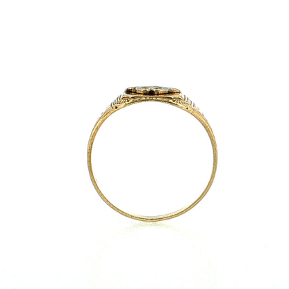 Vintage Mid-Century Shriner's Signet Ring Two-Tone 10k