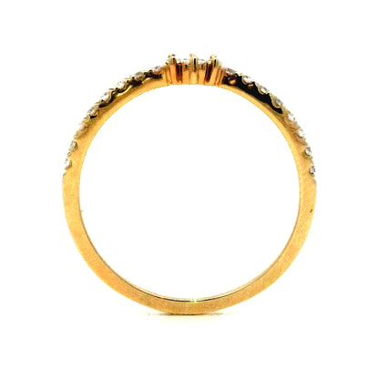 .13 Baguette Three Stone Stacking Ring in 14k Yellow Gold