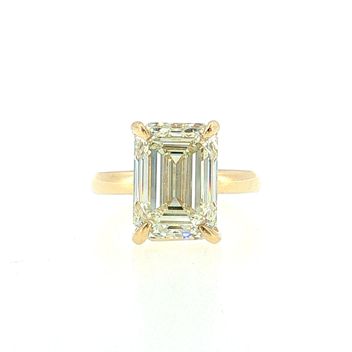 8 Carat Emerald Cut Diamond Engagement Ring 14k