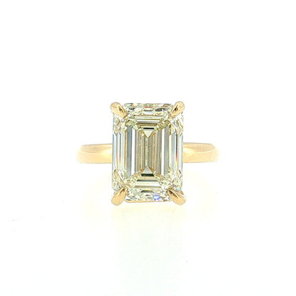 8 Carat Emerald Cut Diamond Engagement Ring 14k