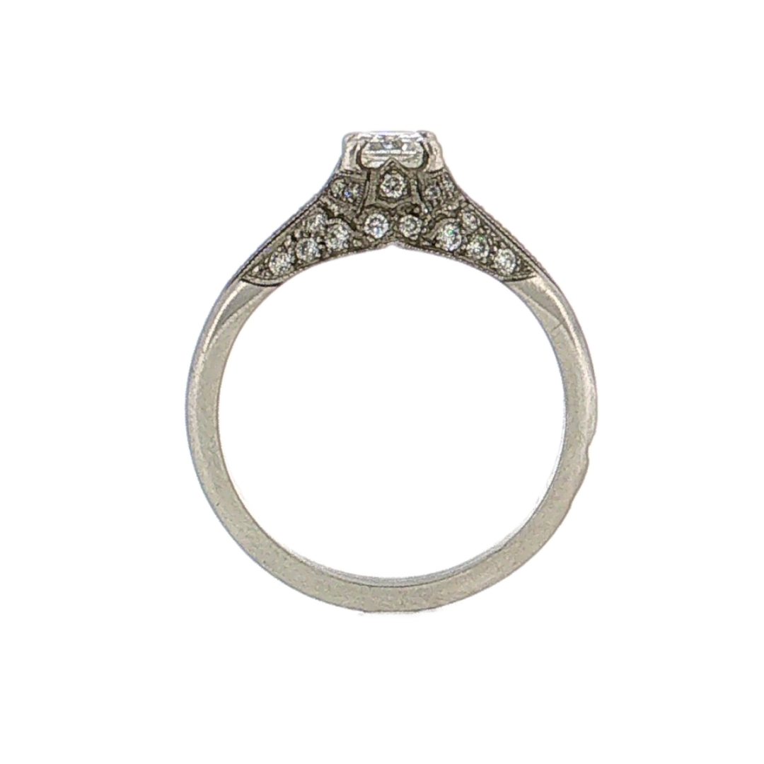.50 GIA Emerald Cut Diamond Engagement Ring Platinum