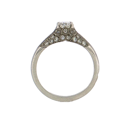 .50 GIA Emerald Cut Diamond Engagement Ring Platinum
