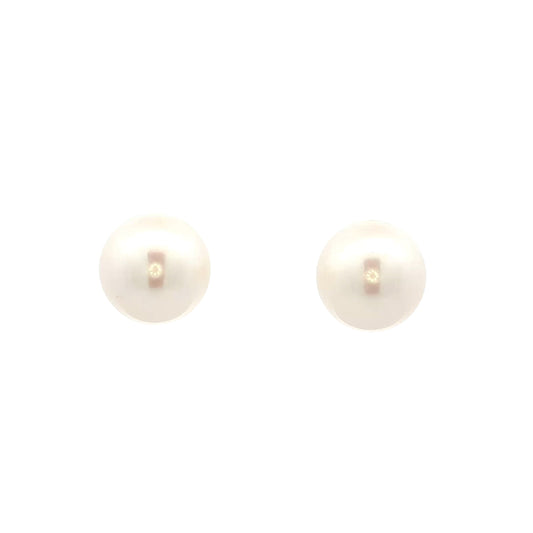 8mm Freshwater Pearl Stud Earrings 14k Yellow Gold