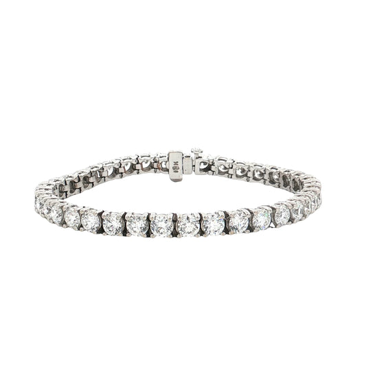 9.01 RBC Diamond Tennis Bracelet 18k White Gold