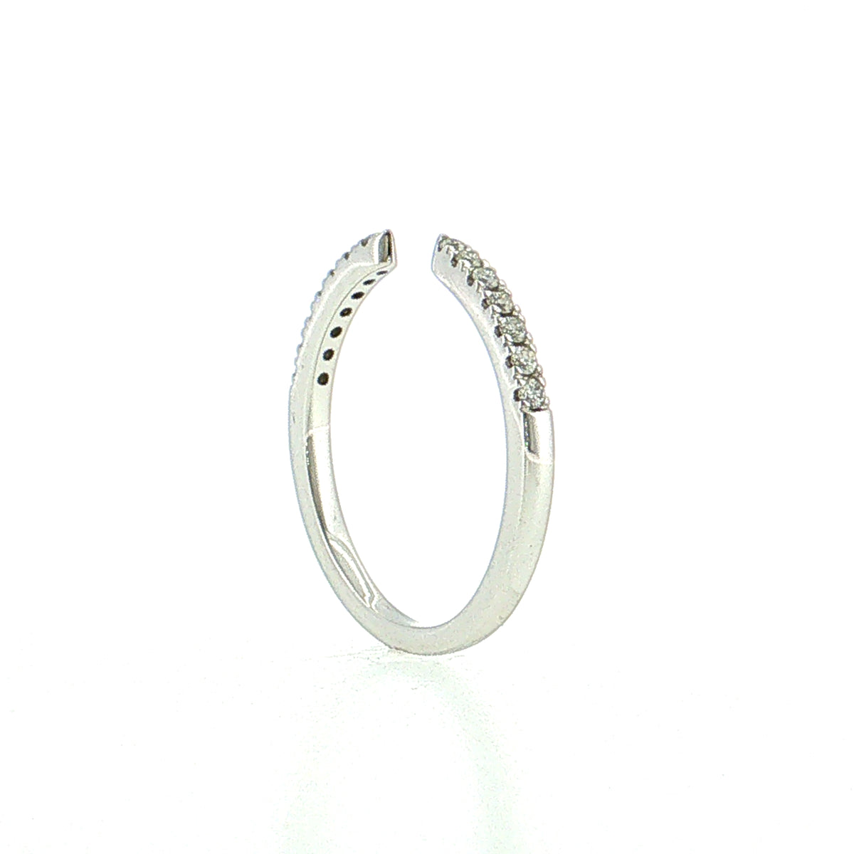 .35 Diamond Stacking Wedding Band 14k White Gold