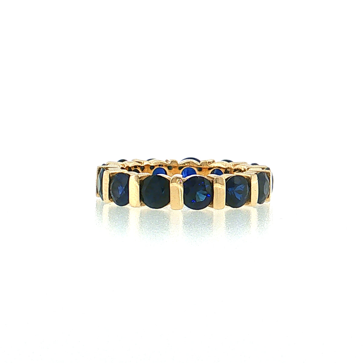 3.25 Blue Sapphire Eternity Stacking Band 14k