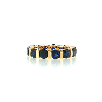3.25 Blue Sapphire Eternity Stacking Band 14k