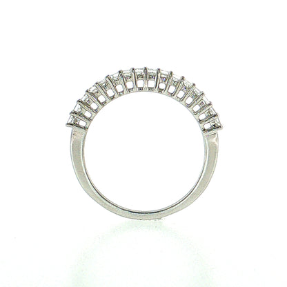 .50 Princess Cut Diamond Wedding Band 14k White Gold