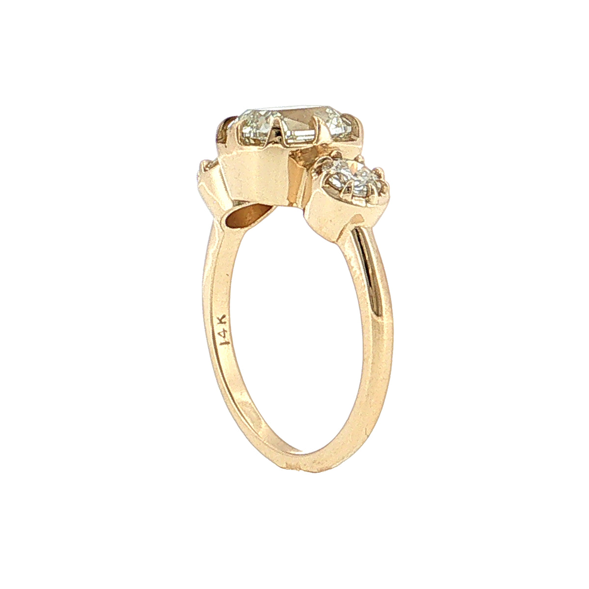 2.01 GIA Old Mine Cushion Diamond Engagement Ring 14k