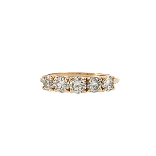 1.25 Five Stone Diamond Stacking Band 14k