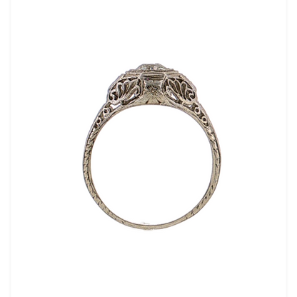 .67 Antique Old European Diamond Engagement Ring Platinum