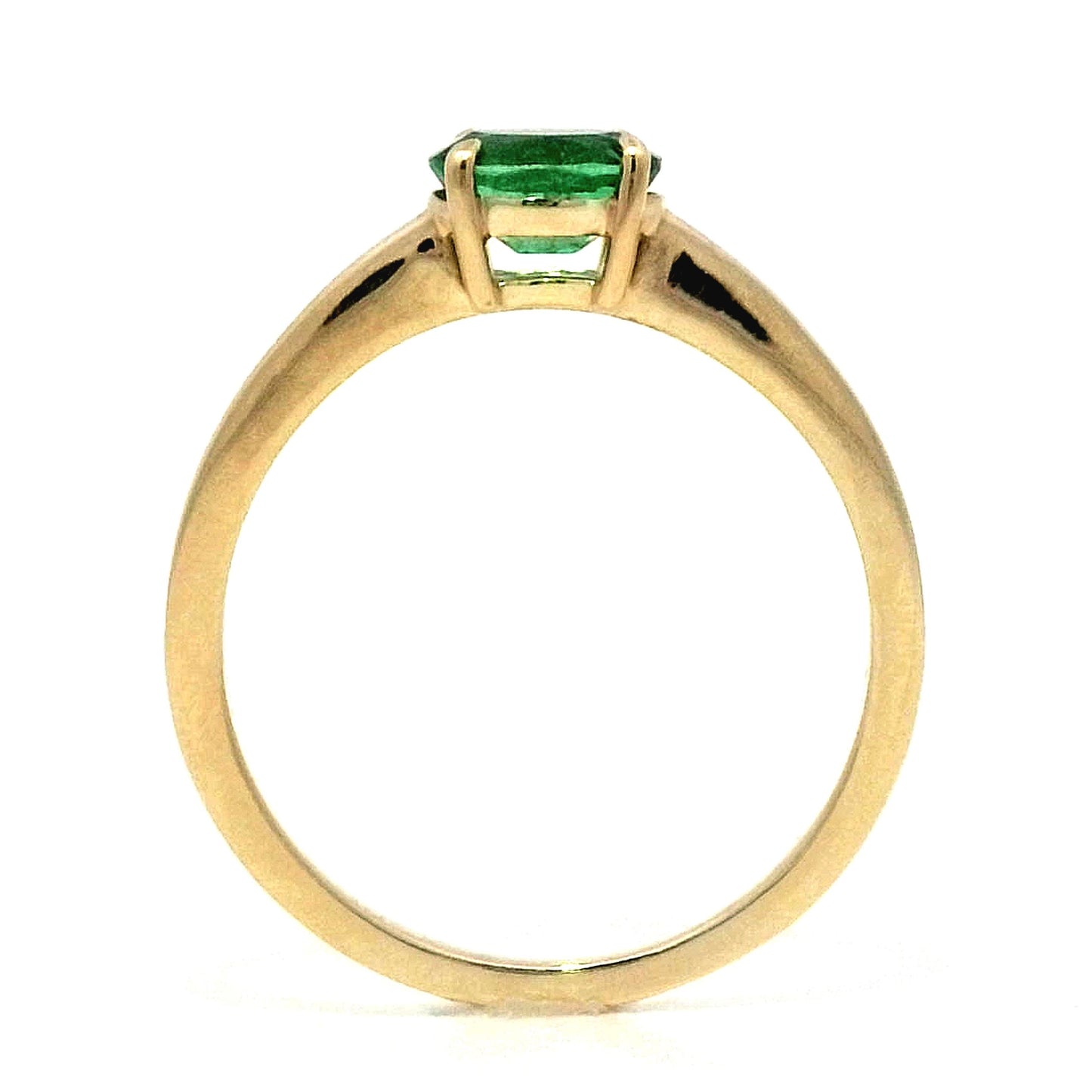 .50 Emerald Stacking Ring in 14k Yellow Gold