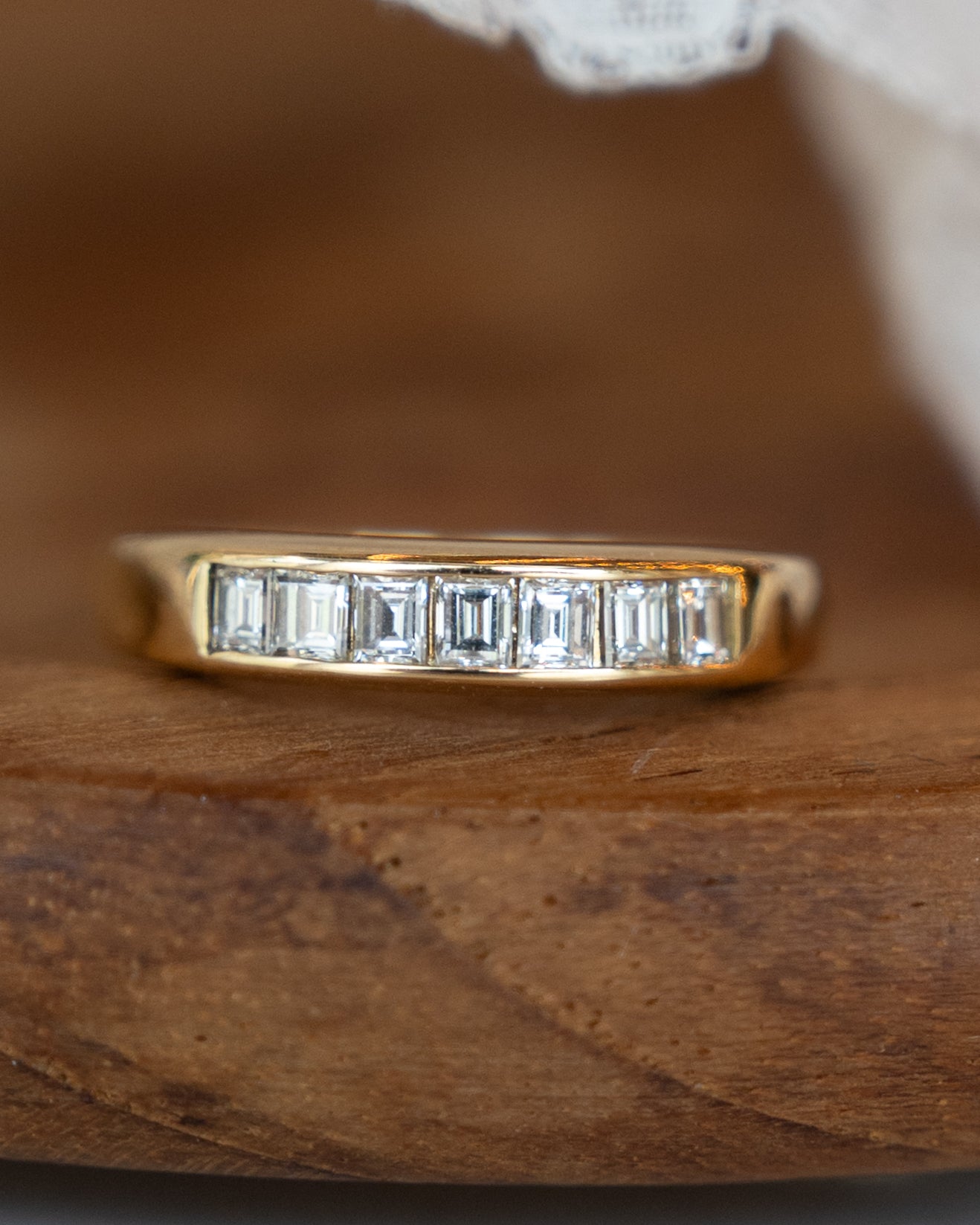 .39 Baguette Diamond Wedding Band in 18k Yellow Gold