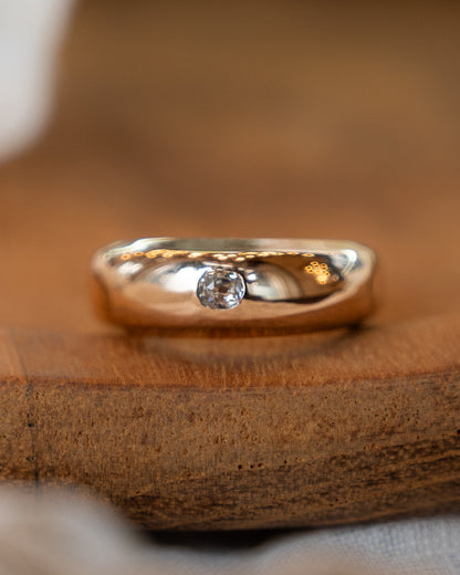 .14 Victorian Antique Mine Diamond Ring in 14k