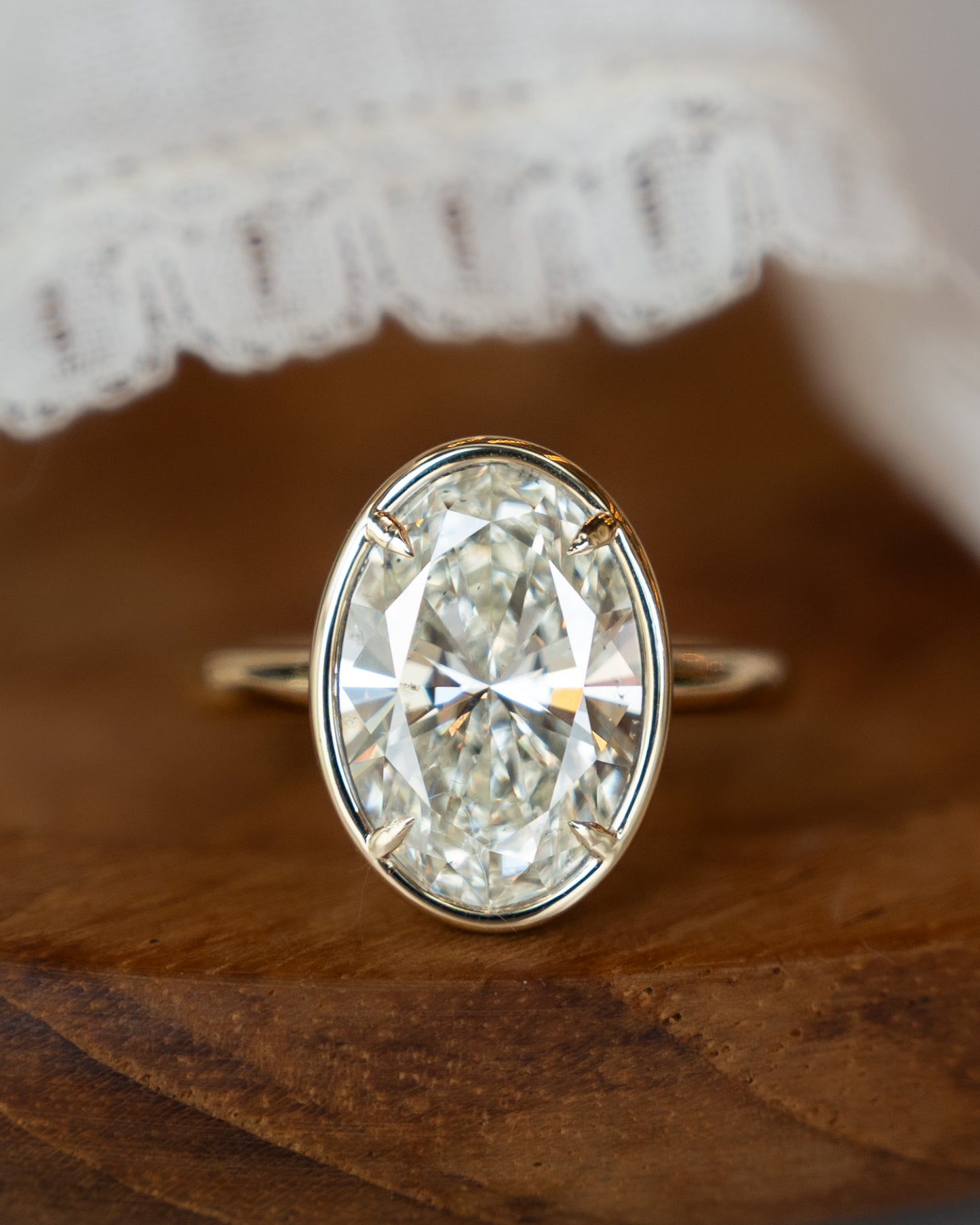 5 Carat Oval Diamond Engagement Ring in 14k
