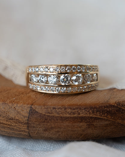 .79 Diamond Cocktail Band in 14k Yellow Gold