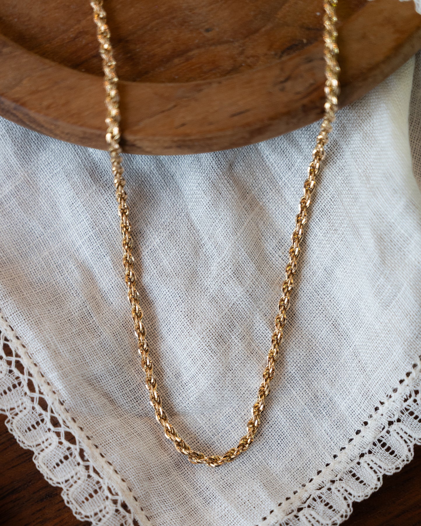 2mm Classic Rope Chain Necklace in 14k Yellow Gold