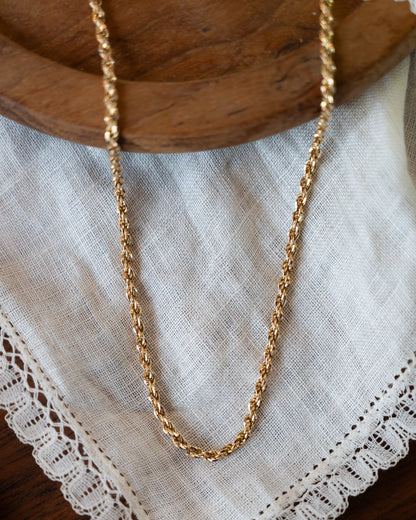 2mm Classic Rope Chain Necklace in 14k Yellow Gold