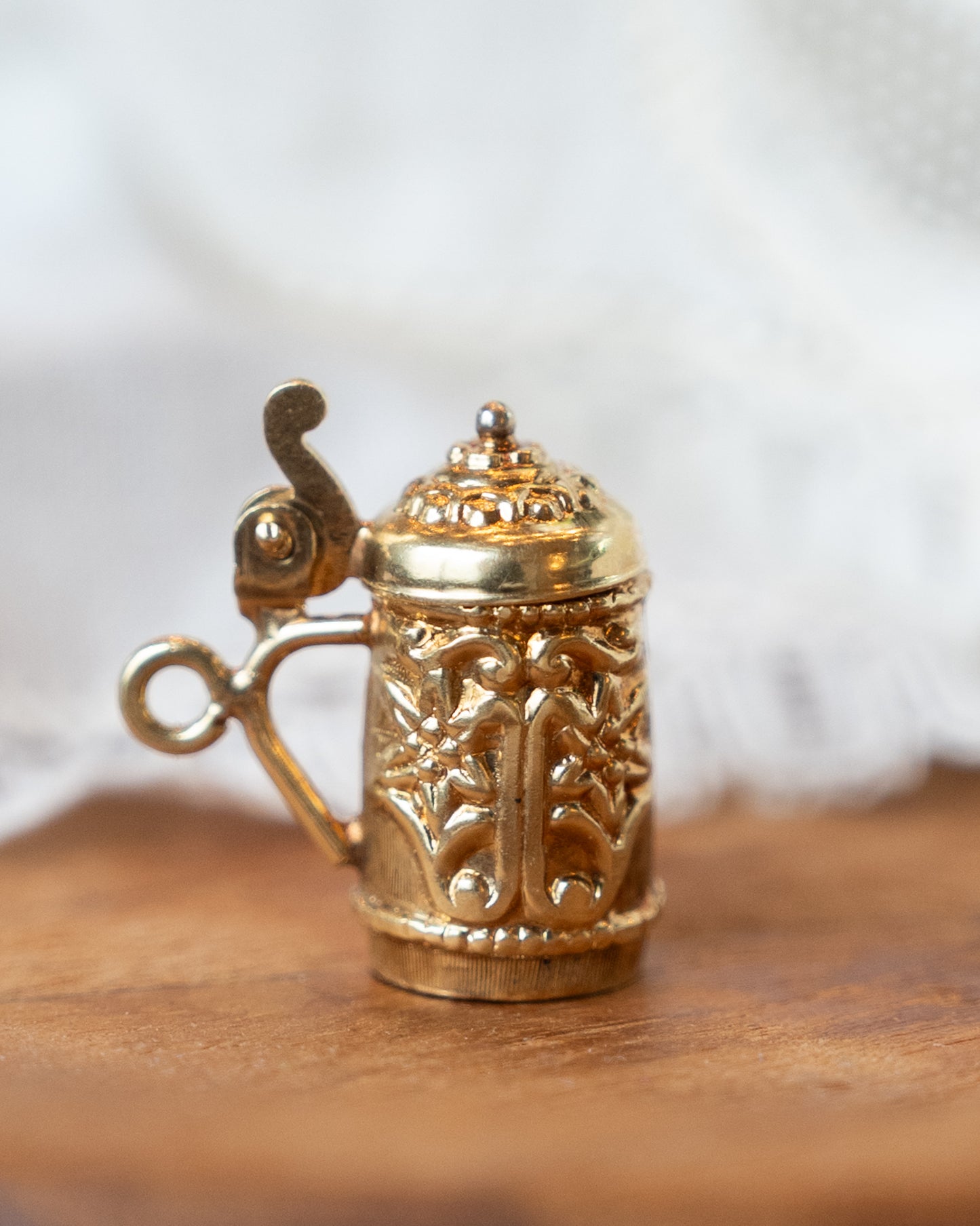 Vintage Mid-Century Beer Stein Charm in 14k