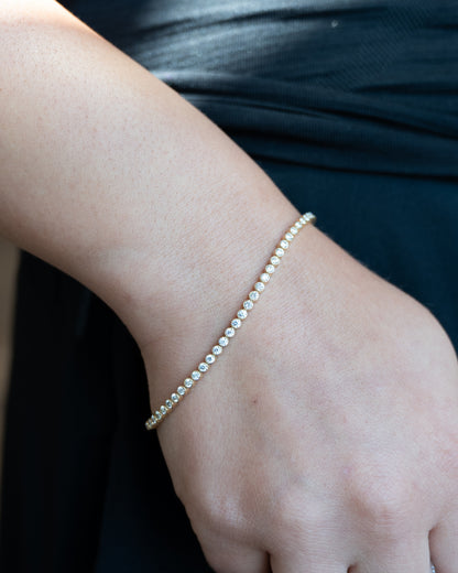 2.20 Bezel Diamond Tennis Bracelet in 14k