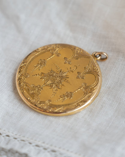 .11 Antique Victorian Diamond Locket in 14k Yellow Gold