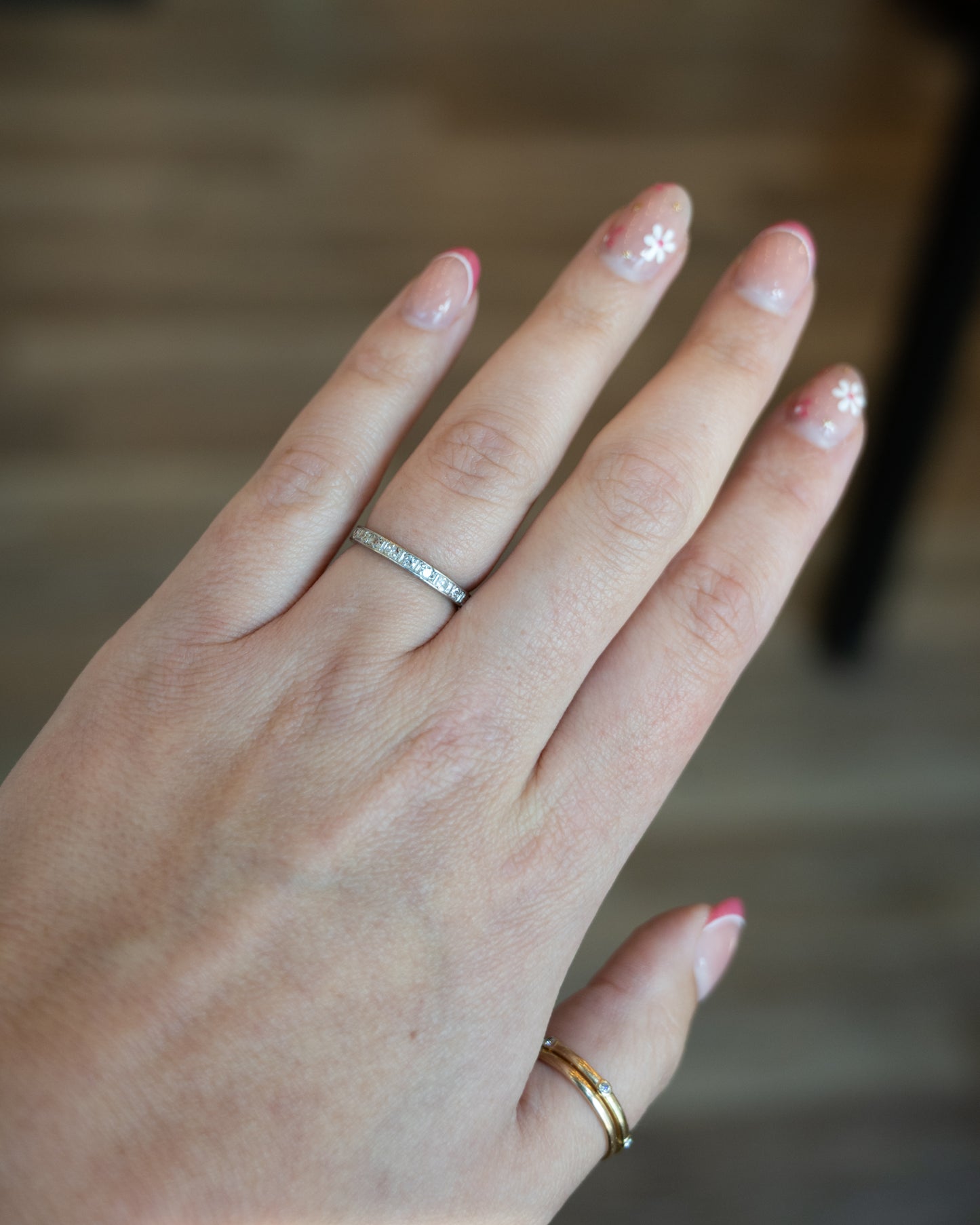 .42 Antique Art Deco Diamond Eternity Band in Platinum