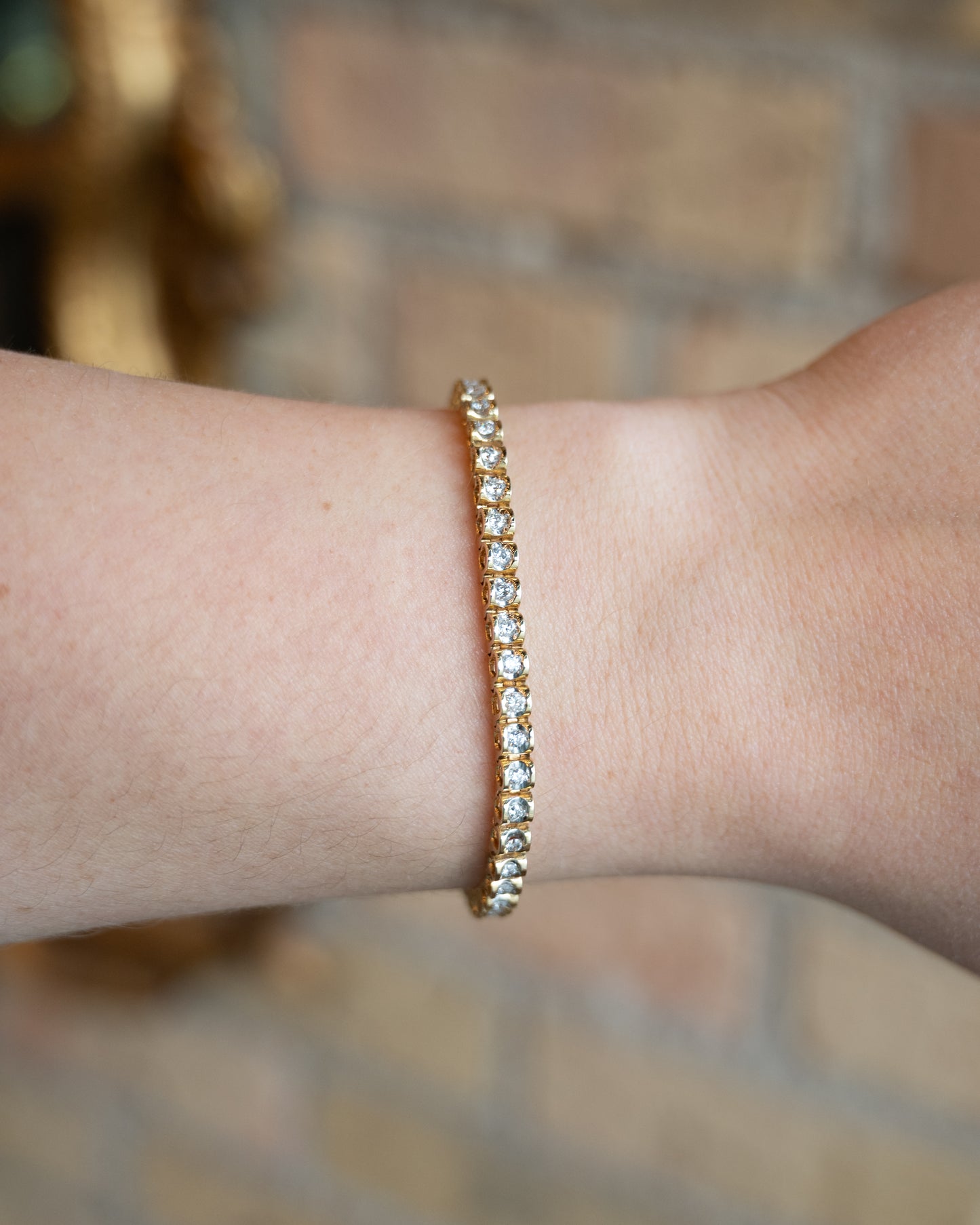 1.35 Bezel Diamond Tennis Bracelet in 14k