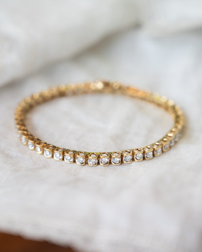 1.35 Bezel Diamond Tennis Bracelet in 14k