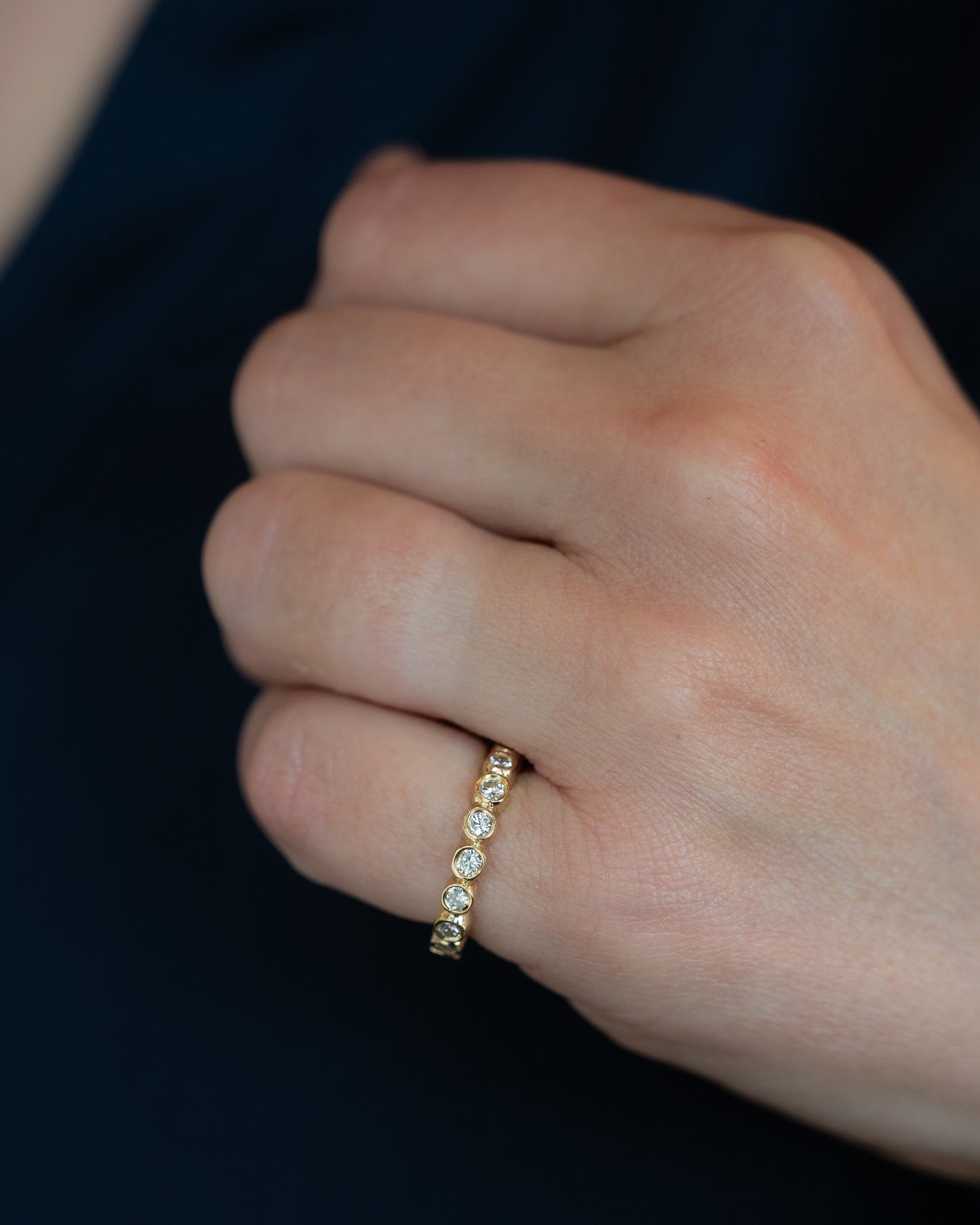 1.02 Bezel Diamond Eternity Band in 18k