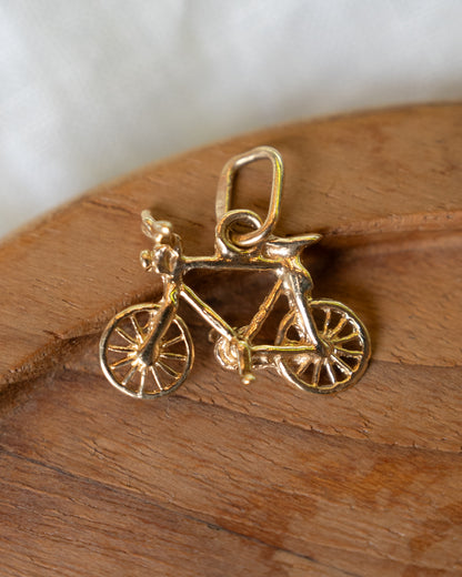 Bicycle Charm in 14k Yellow Gold