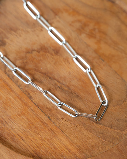 18" Large Paperclip Chain Necklace in 14k