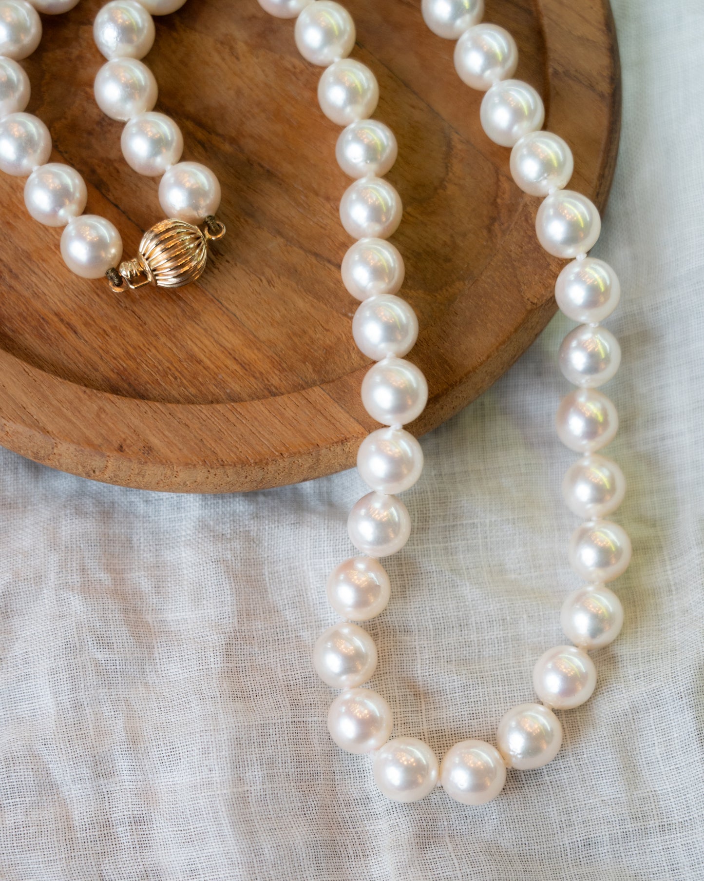 16" Cultured Pearl Necklace in 14k Yellow Gold
