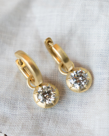 1 Carat Diamond Convertible Drop Earrings in 18k